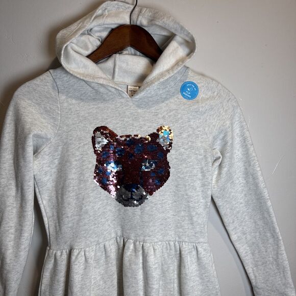 Carter’s Kids Fleece Dress Hoodie Sequin Fox? Cat? Girls Size 12 NWT - Picture 2 of 15